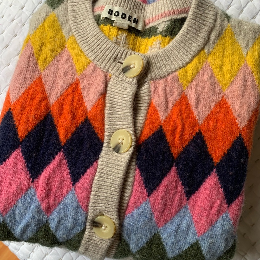 Boden Women's Multicolor Argyle Sweater